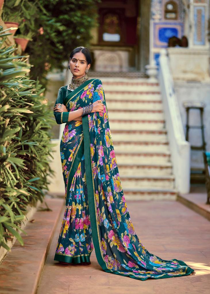 Kashvi Phulwari Casual Wear Georgette Printed Designer Saree Collection